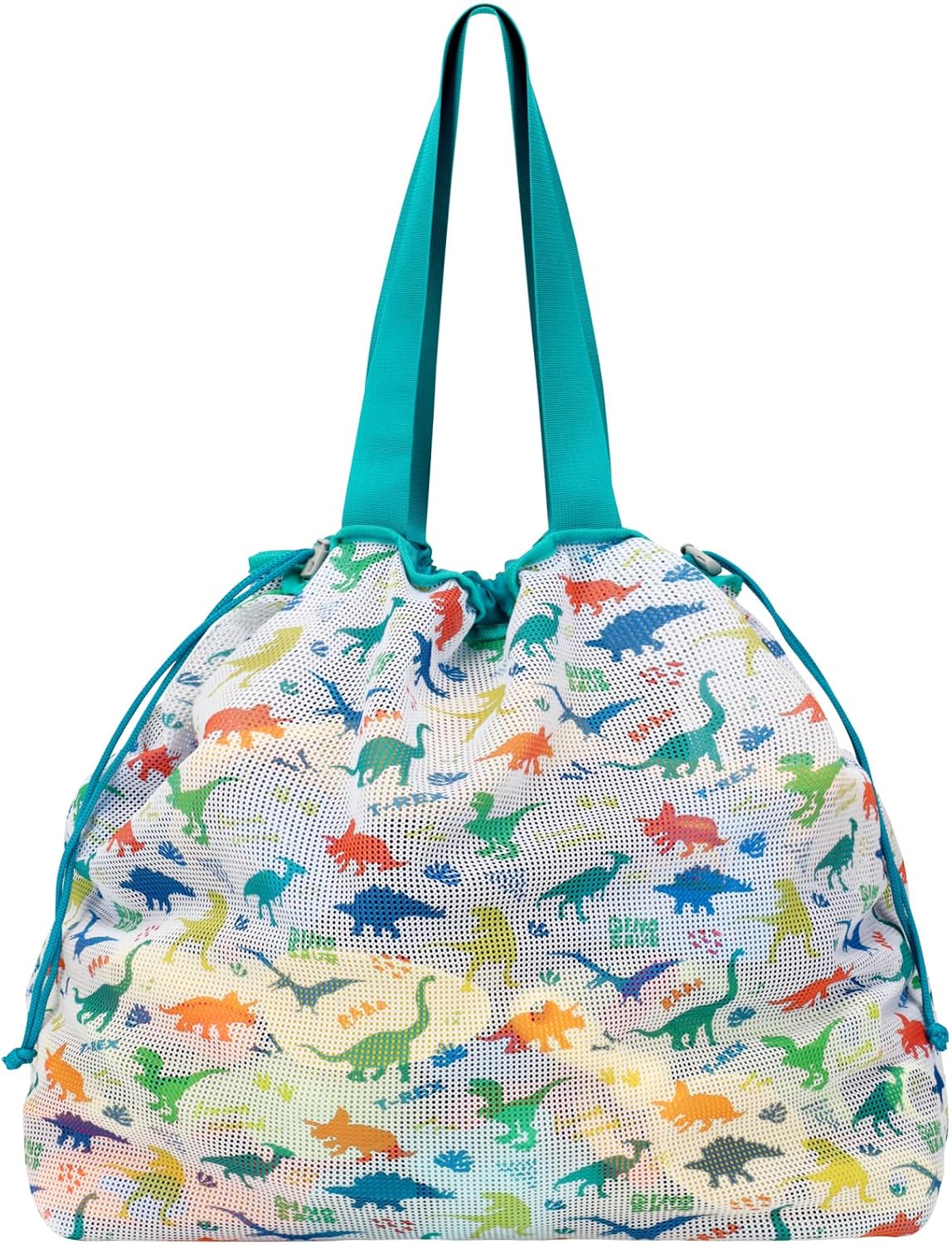 Dino green beach toy bag reference from Amazon ASIN B0D7BHLP1N.